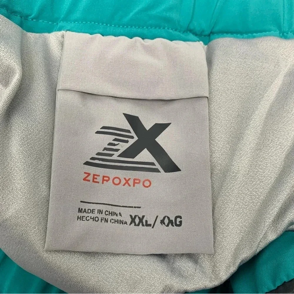 Zepoxpo Mens Swim Trunks‎ Board Shorts  Size XXL 2XL Gray Brief Pockets Stretch
